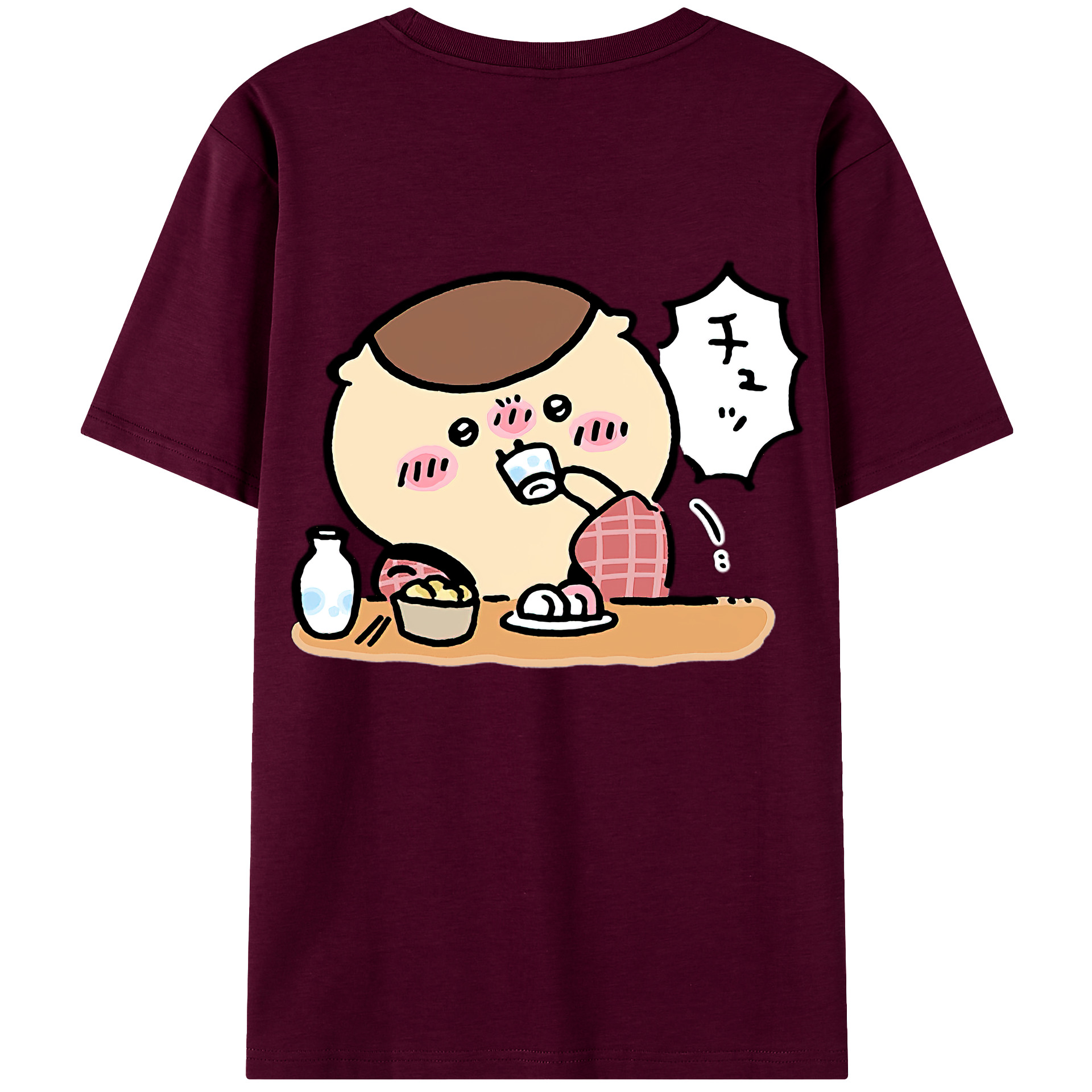 （画像用） ちいかわ くりまんじゅう Chii-kawa kuri manjū レディース半袖Tシャツ(バックプリント)